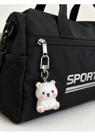 Snowy Pofuduk Ayıcık Charm Anahtarlık Peluş Çanta Süsü Ve Sevimli Hediye