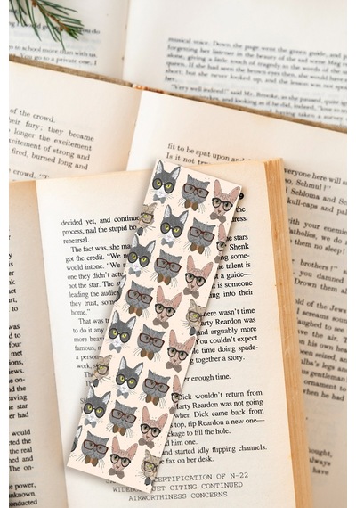 Kedi Köpek Hayvan Tasarım 10 Adet Kitap Ayraç Seti PYTKAYRAC43