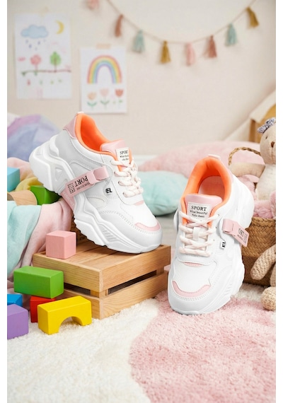 Dark Seer Kids Ds K 2051 Sneaker 2025 Kız Çocuk Beyaz-pudra