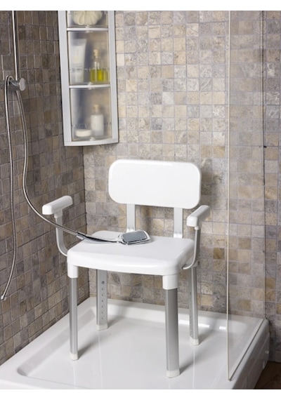 Primanova Capadocia Sırt ve Kol Destekli Banyo Taburesi Kv19 Beyaz