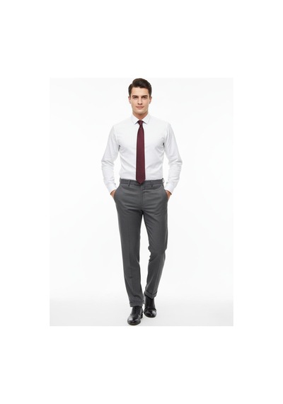 Presto Erkek Slim Fit Armürlü Pantolon Kahve 3186-400 Kahverengi