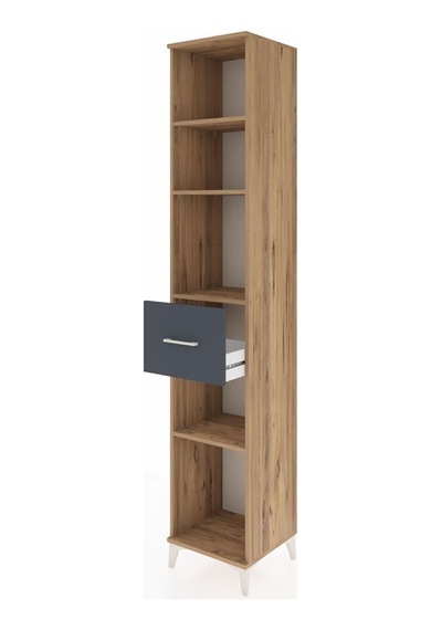 Hyperion Dolap 4 Raflı Tek Çekmeceli 44x44x243 Çam-antrasit Atlas Çam Hyperion Dolap 4 Raflı Tek Çekmeceli 44x44x243 Çam-antrasit Atlas Çam
