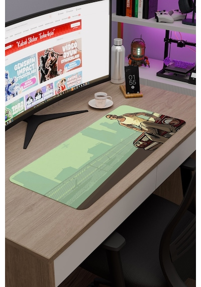 Gta San Andreas Kaymaz Dikişli Kauçuk Oyuncu Mousepad V5 - 70x30 Xl Gaming Mouse Pad Fare Altlığı