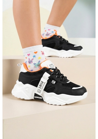 Dark Seer Kids Ds K 2051 Sneaker 2025 Kız Çocuk Beyaz-siyah