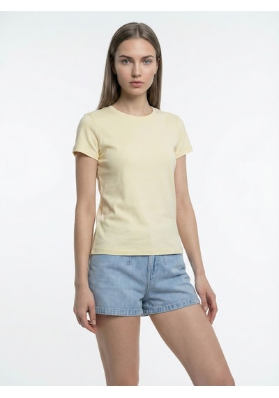 Kadın T-shirt Lf2042935 Lıght Yellow Light Yellow