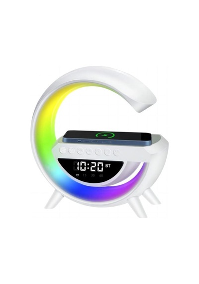 Tek Najma Rgb Işıklı Kablosuz Şarjlı Bluetooth Hoparlör Saat Ve Alarm Özellikli Yeni