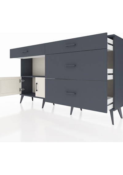 Arges Konsol Tek Raflı 4 Çekmeceli 2 Kapaklı 176x30x99 Antrasit-a Antrasit-aytaşı/antrasit Arges Konsol Tek Raflı 4 Çekmeceli 2 Kapaklı 176x30x99 Antrasit-a Antrasit-aytaşı/antrasit