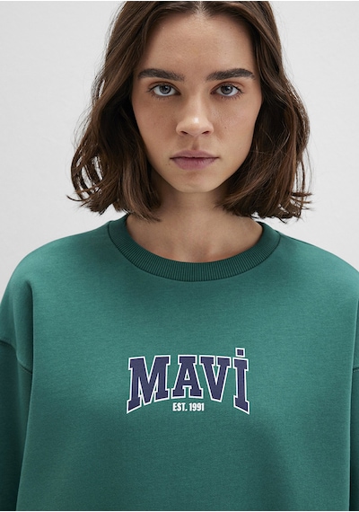 Mavi - Mavi Logo Baskılı Yeşil Sweatshirt 1s10372-71918 Yeşil