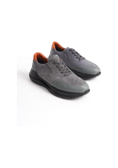 Mubiano Hakiki Deri Mbkry301-gr Erkek Gri Sneaker & Spor Ayakkabı Gri