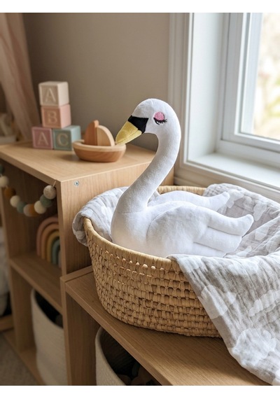 Peluş Kuğu 30 Cm Beyaz