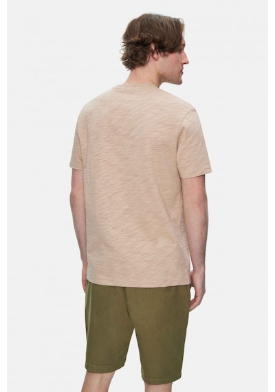 Ucla Caleb Açık Kahve Bisiklet Yaka Cepli Standard Fit Erkek Tshirt Açık Kahve Kahverengi
