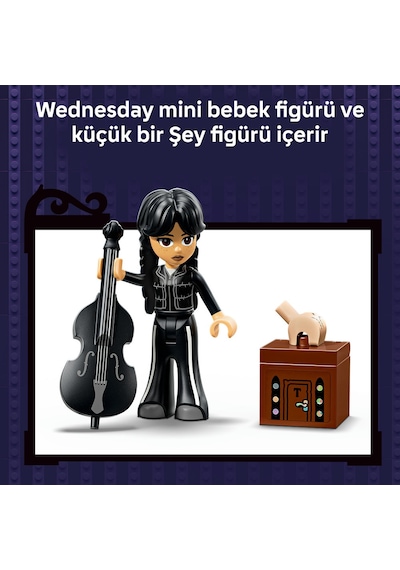 LEGO® Wednesday Sırt Çantası 76787 - 9 Yaş ve Üzeri Çocuklar için Mini Bebek Figürü İçeren Yaratıcı Oyuncak Yapım Seti (401 Parça)
