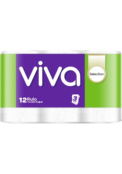 Viva Selection 3 Katlı Tuvalet Kağıdı 12'li 4 Adet
