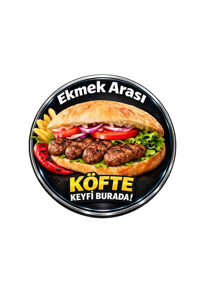 Mayeka Ekmek Arası Köfte Temalı Büfeler Cafeler Köfteciler İçin Ahşap Duvar Kapı Dekoratif Süs Tablo