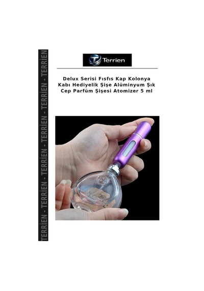 Delux Serisi Fısfıs Kap Kolonya Kabı Hediyelik Şişe Alüminyum Şık Cep Parfüm Şişesi Atomizer 5 Ml