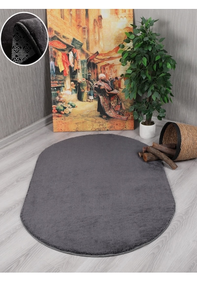 My Evilla Modern Dekoratif Kaymaz Taban Simirna Oval Halı Yolluk 001