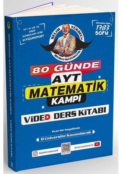 Bıyıklı Matematik 80 Günde Ayt Matematik Video Ders Kitabı.