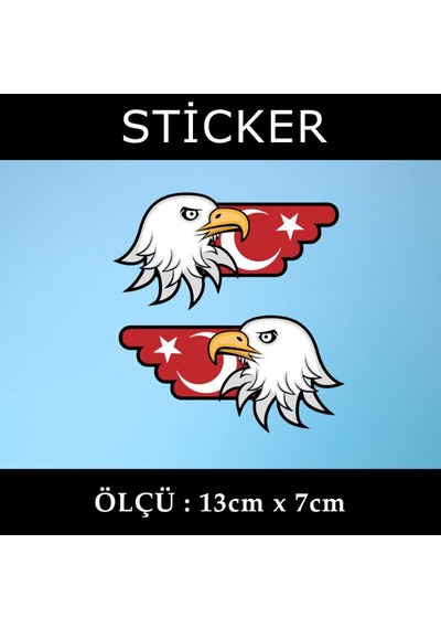 ayyıldız türkiye bayraklı  sticker etiket araba  motosiklet uyumlu