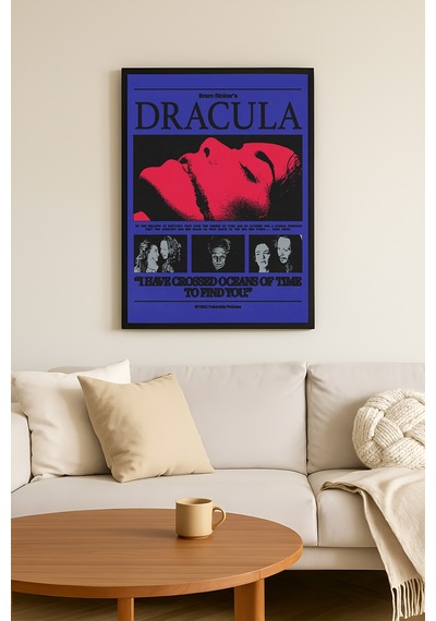 Dracula Siyah Ahşap Çerçeveli Poster, Film Duvar Tablosu