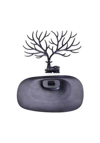 Geyik Tasarım Takı Standı Yüzük Küpe Mücevher Organizer Siyah