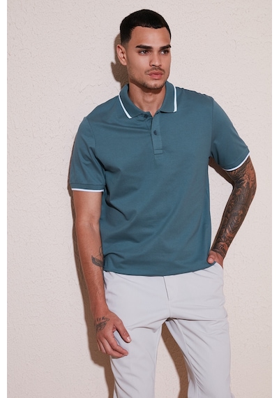 Buratti Pamuklu Regular Fit Erkek Polo Yaka T Shirt 5902063 Petrol