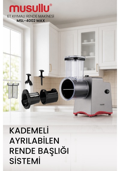 Musullu Msl-4002 Max Et Kıyma Ve Rende Makinesi