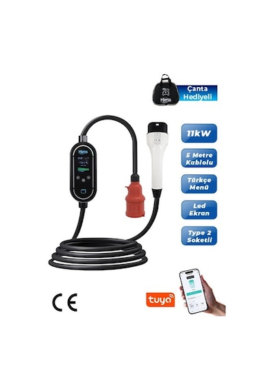 Hims Hctk-11-ps-s 11kw Akıllı Taşınabilir Araç Şarj Cihazı
