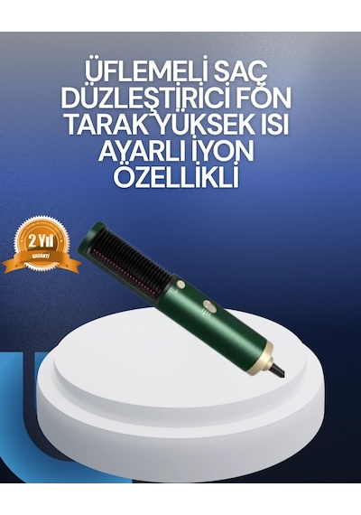 Saç Kurutma, Düzleştirici Ve Tarak Tek Cihazda - 3 Kademeli Isı Ayarı