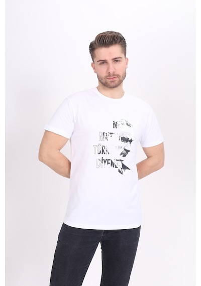 Toontoy Unisex Baskılı Tişört Beyaz