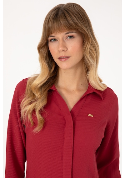 U.s. Polo Assn. Kadın Elbise Dokuma 50316609-vr104 Koyu Frambuaz/dark Raspberry