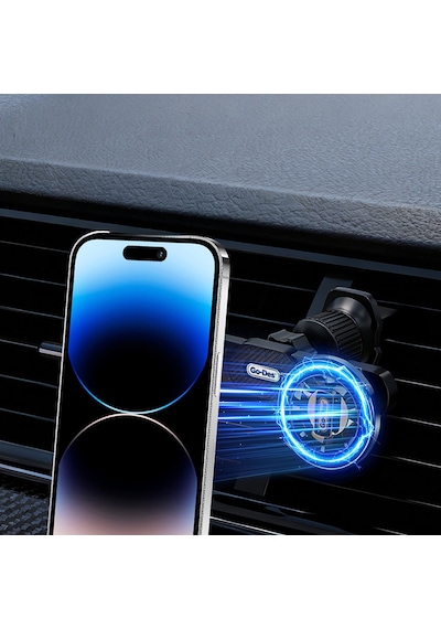 Go Des Gd-hd365 Havalandırma Tasarım 2in1 Magnetik Araç Telefon Tutucu Siyah