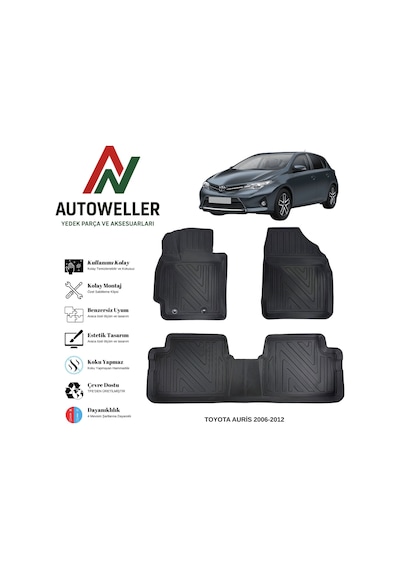 Toyota Auris 2006-2012 Havuzlu Oto Paspas