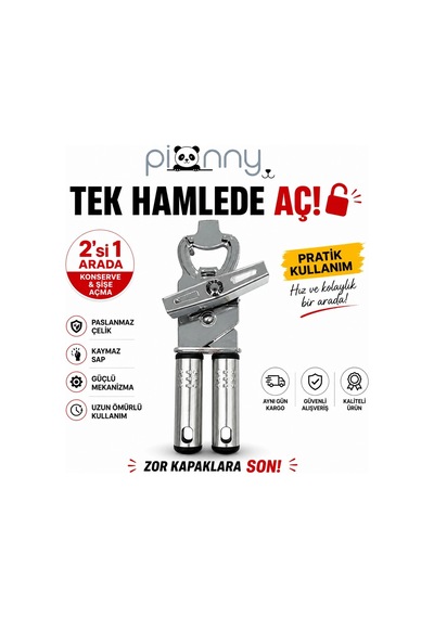 Pionny Inox Çelik Konserve Açacağı Çok Renkli