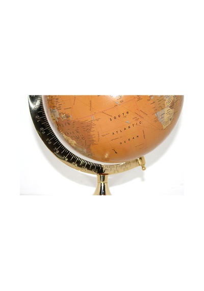1 Adet Pirinç Dünya Küre Masa Üstü Dekoratif Yer Küresi Ve Harita Globe, Pirinç Malzeme Tasarım, 47 Cm
