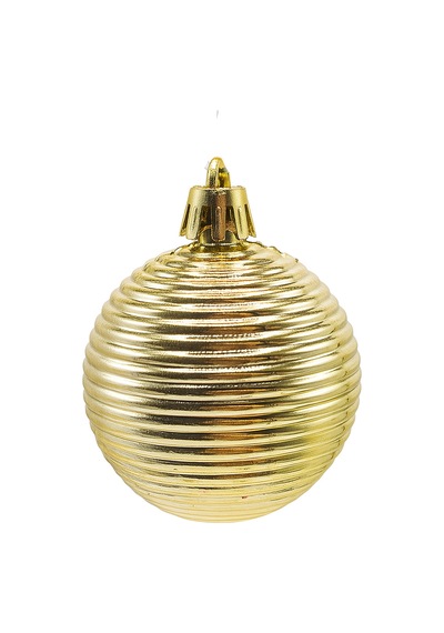 Waldern 5 Cm 12li Cici Top Parlak Yılbaşı Ağaç Süsü Gold Yatay Diğer