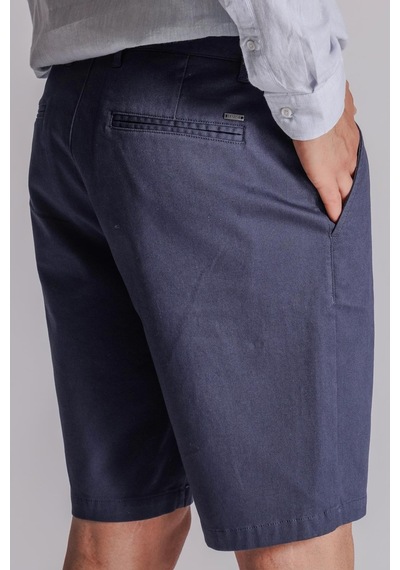 Braccas Erkek Yandan Cepli Klasik Bel Relaxed Fit Chino Şort Lacivert Lacivert
