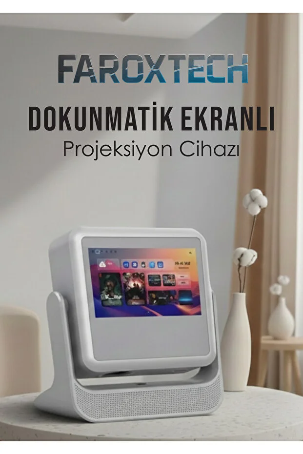 C3 Buds Dokunmatik Ekranlı Projeksiyon Cihazı 4k Destekli Taşınabilir Ev Sineması Projektör
