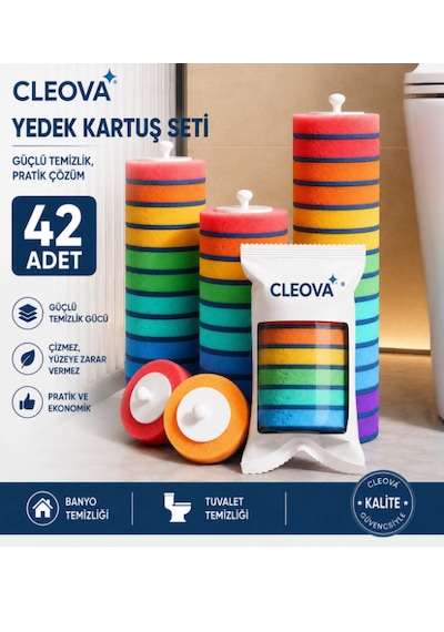 Cleova Yedek Kartuş 42 Adet Çok Renkli