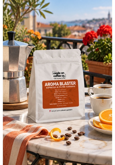 Aroma Blaster Filtre Ve Espresso Harmanı 200 Gr Natural Ve Yıkanmış Medium Kavrum - Filtre Makinesi İçin Öğütülmüş