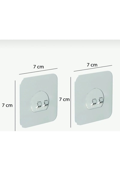 Yedek 10 Adet Yapışkanlı Sticker Kendinden Yapışkanlı Kancalı Yapışkan Banyo Rafı Su Geçirmez Askı B Diğer