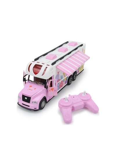 Uzaktan Kumandalı 3d Disko Işıklı 40 Parça Aksesuarlı Pembe Karavan Full Fonksiyon Oyuncak 38 Cm. Pembe