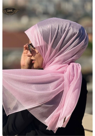 Aldaıyr 7 Adet Simli Şifon Şal Çok Rrenkli4