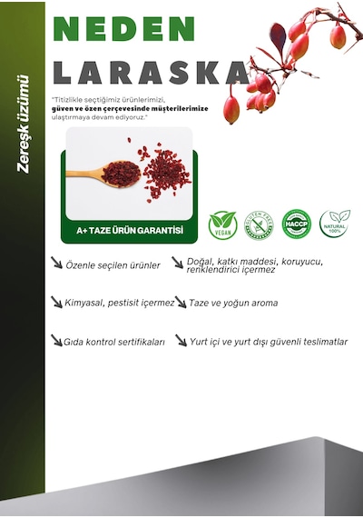 Kuru Zereşk Barberries 500g Iran Üzümü Zereshk - Zeriş Üzümü 500  G