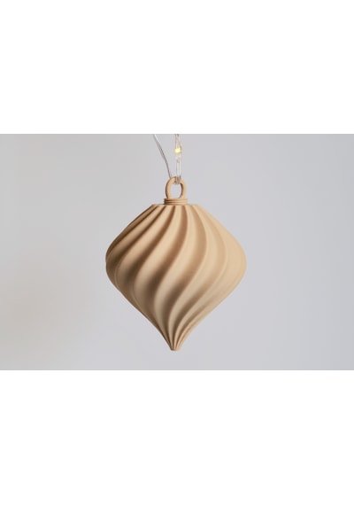 Ahşap Desen Yılbaşı Süsü Modern Dekoratif Obje 12cm