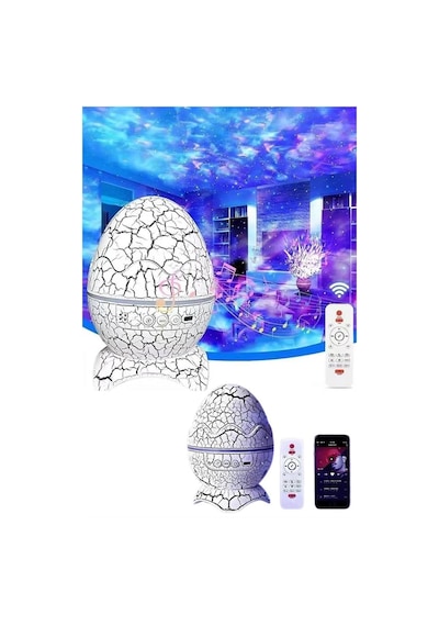 Mey İthalat Bluetooth Hoparlör Dinozor Yumurtası Gece Masa Lambası Projektör Çok Renkli 97227052