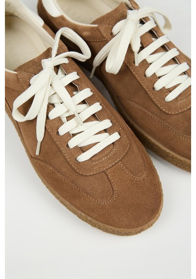 Krahe Palminteri 2 Erkek Hakiki Deri Bağcıklı Kum-ekru Sneakers