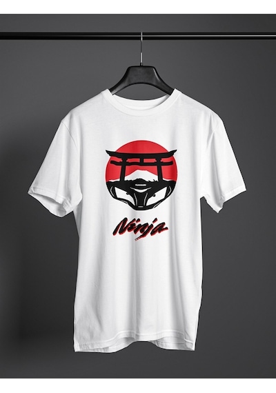 Flood Of Style Kawasaki Ninja Motosiklet Beyaz T-shirt