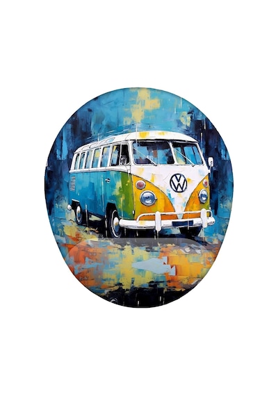 Retro Vosvos Minibüs Bilek Destekli Kaymaz Buruşmaz Kırılmaz Mouse Pad