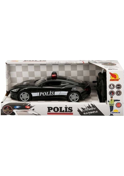 Nessiworld 20357 Uzaktan Kumandalı Suncon Işıklı Polis Arabası 21 Cm Çok Renkli
