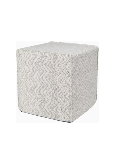 Missoni Columbia Zigzag Jakarlı Küp Bej Puf, Lüks Italyan Tasarım